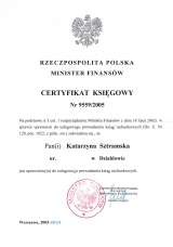 Certyfikat Księgowy Ministerstwa Finansów